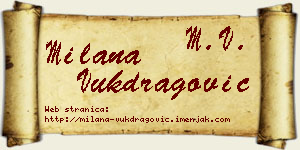 Milana Vukdragović vizit kartica